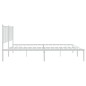 vidaXL Estructura de cama de metal con cabecero blanca 120x200 cm vidaXL Estructura de cama de metal con cabecero blanca 120x200 cm