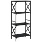 vidaXL Librería de 4 estantes madera ingeniería negro 59x35x132 cm vidaXL Librería de 4 estantes madera ingeniería negro 59x35x132 cm