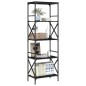 vidaXL Librería de 5 estantes madera ingeniería negro 59x35x171 cm vidaXL Librería de 5 estantes madera ingeniería negro 59x35x171 cm