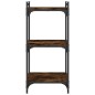 vidaXL Librería 3 estantes madera ingeniería roble ahumado 40x30x86 cm vidaXL Librería 3 estantes madera ingeniería roble ahumado 40x30x86 cm