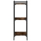 vidaXL Librería 3 estantes madera ingeniería roble ahumado 40x30x86 cm vidaXL Librería 3 estantes madera ingeniería roble ahumado 40x30x86 cm