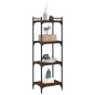 vidaXL Librería 4 estantes madera ingeniería roble marrón 40x30x120 cm vidaXL Librería 4 estantes madera ingeniería roble marrón 40x30x120 cm