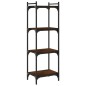 vidaXL Librería 4 estantes madera ingeniería roble marrón 40x30x120 cm vidaXL Librería 4 estantes madera ingeniería roble marrón 40x30x120 cm
