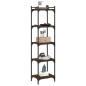 vidaXL Librería 5 estantes madera ingeniería roble marrón 40x30x154 cm vidaXL Librería 5 estantes madera ingeniería roble marrón 40x30x154 cm