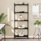 vidaXL Librería de 5 estantes madera de ingeniería negro 60x30x154 cm vidaXL Librería de 5 estantes madera de ingeniería negro 60x30x154 cm
