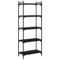 vidaXL Librería de 5 estantes madera de ingeniería negro 60x30x154 cm vidaXL Librería de 5 estantes madera de ingeniería negro 60x30x154 cm