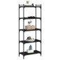 vidaXL Librería de 5 estantes madera de ingeniería negro 60x30x154 cm vidaXL Librería de 5 estantes madera de ingeniería negro 60x30x154 cm