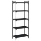 vidaXL Librería de 5 estantes madera de ingeniería negro 60x30x154 cm vidaXL Librería de 5 estantes madera de ingeniería negro 60x30x154 cm