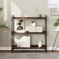 vidaXL Librería 3 estantes madera ingeniería roble ahumado 80x30x86 cm vidaXL Librería 3 estantes madera ingeniería roble ahumado 80x30x86 cm