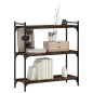 vidaXL Librería 3 estantes madera ingeniería roble ahumado 80x30x86 cm vidaXL Librería 3 estantes madera ingeniería roble ahumado 80x30x86 cm