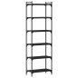 vidaXL Librería de 6 estantes madera de ingeniería negro 60x30x188 cm vidaXL Librería de 6 estantes madera de ingeniería negro 60x30x188 cm