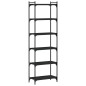 vidaXL Librería de 6 estantes madera de ingeniería negro 60x30x188 cm vidaXL Librería de 6 estantes madera de ingeniería negro 60x30x188 cm
