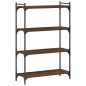 vidaXL Librería 4 estantes madera ingeniería roble marrón 80x30x120 cm vidaXL Librería 4 estantes madera ingeniería roble marrón 80x30x120 cm