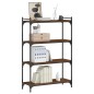 vidaXL Librería 4 estantes madera ingeniería roble marrón 80x30x120 cm vidaXL Librería 4 estantes madera ingeniería roble marrón 80x30x120 cm
