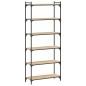 vidaXL Librería 6 estantes madera ingeniería roble Sonoma 80x30x188 cm vidaXL Librería 6 estantes madera ingeniería roble Sonoma 80x30x188 cm