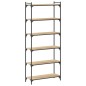 vidaXL Librería 6 estantes madera ingeniería roble Sonoma 80x30x188 cm vidaXL Librería 6 estantes madera ingeniería roble Sonoma 80x30x188 cm