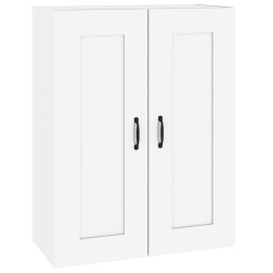 vidaXL Armario de pared colgante blanco brillante 69,5x32,5x90 cm