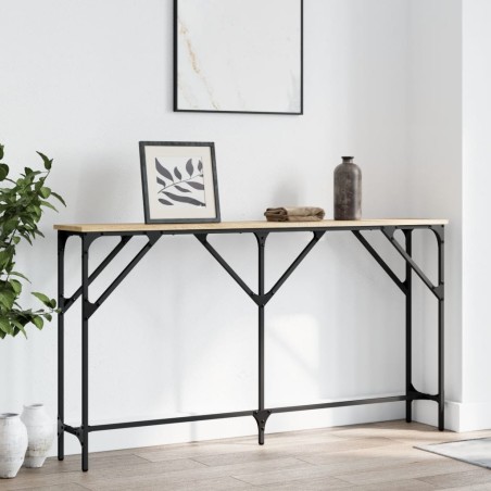 vidaXL Mesa consola madera de ingeniería roble Sonoma 140x23x75 cm