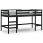 vidaXL Cama alta de niños escalera madera maciza pino negra 90x200 cm vidaXL Cama alta de niños escalera madera maciza pino negra 90x200 cm