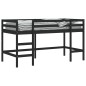 vidaXL Cama alta de niños escalera madera maciza pino negra 90x200 cm vidaXL Cama alta de niños escalera madera maciza pino negra 90x200 cm