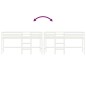vidaXL Cama alta de niños con escalera madera maciza blanca 90x200 cm vidaXL Cama alta de niños con escalera madera maciza blanca 90x200 cm