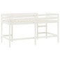vidaXL Cama alta de niños con escalera madera maciza blanca 90x200 cm vidaXL Cama alta de niños con escalera madera maciza blanca 90x200 cm