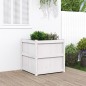 vidaXL Jardinera de madera maciza de pino blanca 70x70x70 cm vidaXL Jardinera de madera maciza de pino blanca 70x70x70 cm