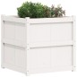 vidaXL Jardinera de madera maciza de pino blanca 70x70x70 cm vidaXL Jardinera de madera maciza de pino blanca 70x70x70 cm