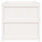 vidaXL Jardinera de madera maciza de pino blanca 70x70x70 cm vidaXL Jardinera de madera maciza de pino blanca 70x70x70 cm