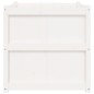 vidaXL Jardinera de madera maciza de pino blanca 70x70x70 cm vidaXL Jardinera de madera maciza de pino blanca 70x70x70 cm