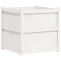 vidaXL Jardinera de madera maciza de pino blanca 70x70x70 cm vidaXL Jardinera de madera maciza de pino blanca 70x70x70 cm