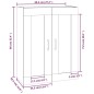 vidaXL Armario de pared colgante blanco brillante 69,5x32,5x90 cm vidaXL Armario de pared colgante blanco brillante 69,5x32,5x90 cm
