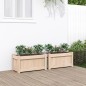 vidaXL Jardineras de exterior 2 unidades madera maciza de pino vidaXL Jardineras de exterior 2 unidades madera maciza de pino