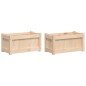 vidaXL Jardineras de exterior 2 unidades madera maciza de pino vidaXL Jardineras de exterior 2 unidades madera maciza de pino