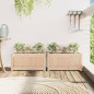 vidaXL Jardineras de exterior 2 unidades madera maciza de pino vidaXL Jardineras de exterior 2 unidades madera maciza de pino