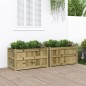 vidaXL Jardineras de exterior 2 unidades madera impregnada de pino vidaXL Jardineras de exterior 2 unidades madera impregnada de pino