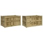 vidaXL Jardineras de exterior 2 unidades madera impregnada de pino vidaXL Jardineras de exterior 2 unidades madera impregnada de pino