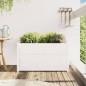 vidaXL Jardinera de madera maciza de pino blanca 90x50x50 cm