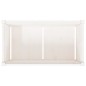 vidaXL Jardinera de madera maciza de pino blanca 90x50x50 cm