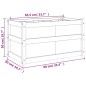 vidaXL Jardinera de madera maciza de pino blanca 90x50x50 cm