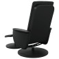 vidaXL Sillón reclinable con reposapiés cuero sintético negro vidaXL Sillón reclinable con reposapiés cuero sintético negro