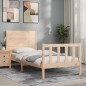 vidaXL Estructura de cama individual con cabecero madera maciza vidaXL Estructura de cama individual con cabecero madera maciza