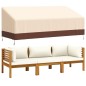 vidaXL Cubierta de banco de 3 plazas Oxford 600D beige 204x86x48/73 cm vidaXL Cubierta de banco de 3 plazas Oxford 600D beige 204x86x48/73 cm