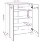 vidaXL Zapatero HAMAR madera maciza de pino blanca 85x40x108 cm vidaXL Zapatero HAMAR madera maciza de pino blanca 85x40x108 cm