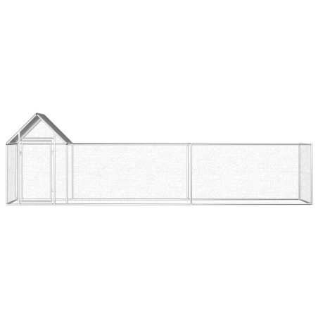 vidaXL Gallinero acero galvanizado 5x1x1,5 m