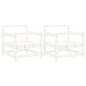 vidaXL Sillones de jardín 2 unidades madera maciza pino blanco vidaXL Sillones de jardín 2 unidades madera maciza pino blanco
