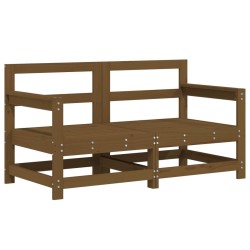 vidaXL Sofás de esquina de jardín 2 uds madera maciza pino marrón miel