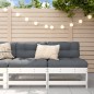 vidaXL Sofás centrales de jardín 2 uds madera maciza de pino blanco vidaXL Sofás centrales de jardín 2 uds madera maciza de pino blanco