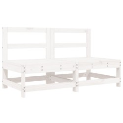 vidaXL Sofás centrales de jardín 2 uds madera maciza de pino blanco