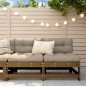 vidaXL Sofás centrales de jardín 2 uds madera maciza pino marrón miel